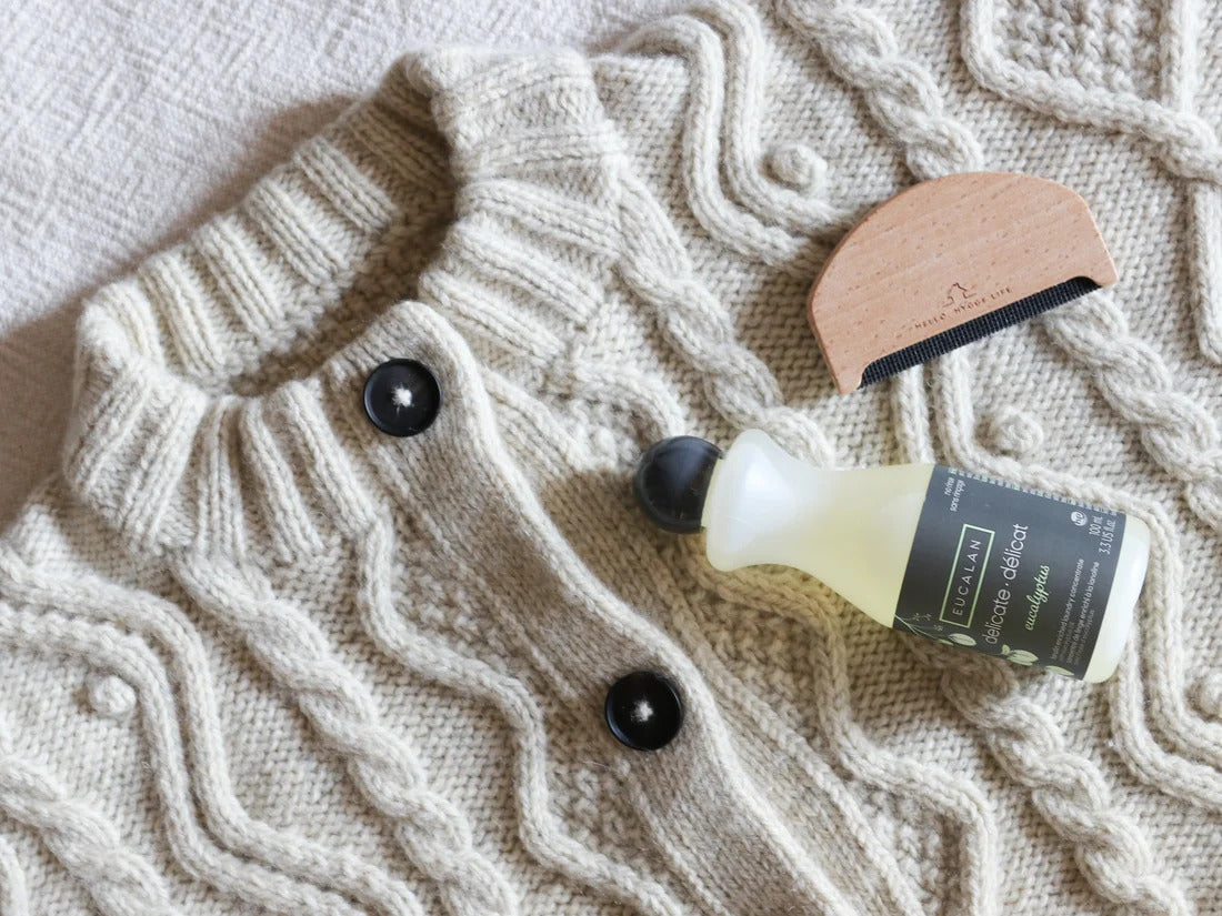 手編みニットを、また着たくなる時間｜HELLO, HYGGE LIFEさんのお洗濯の日